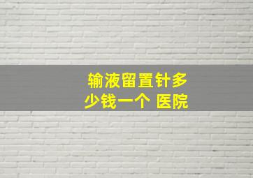 输液留置针多少钱一个 医院